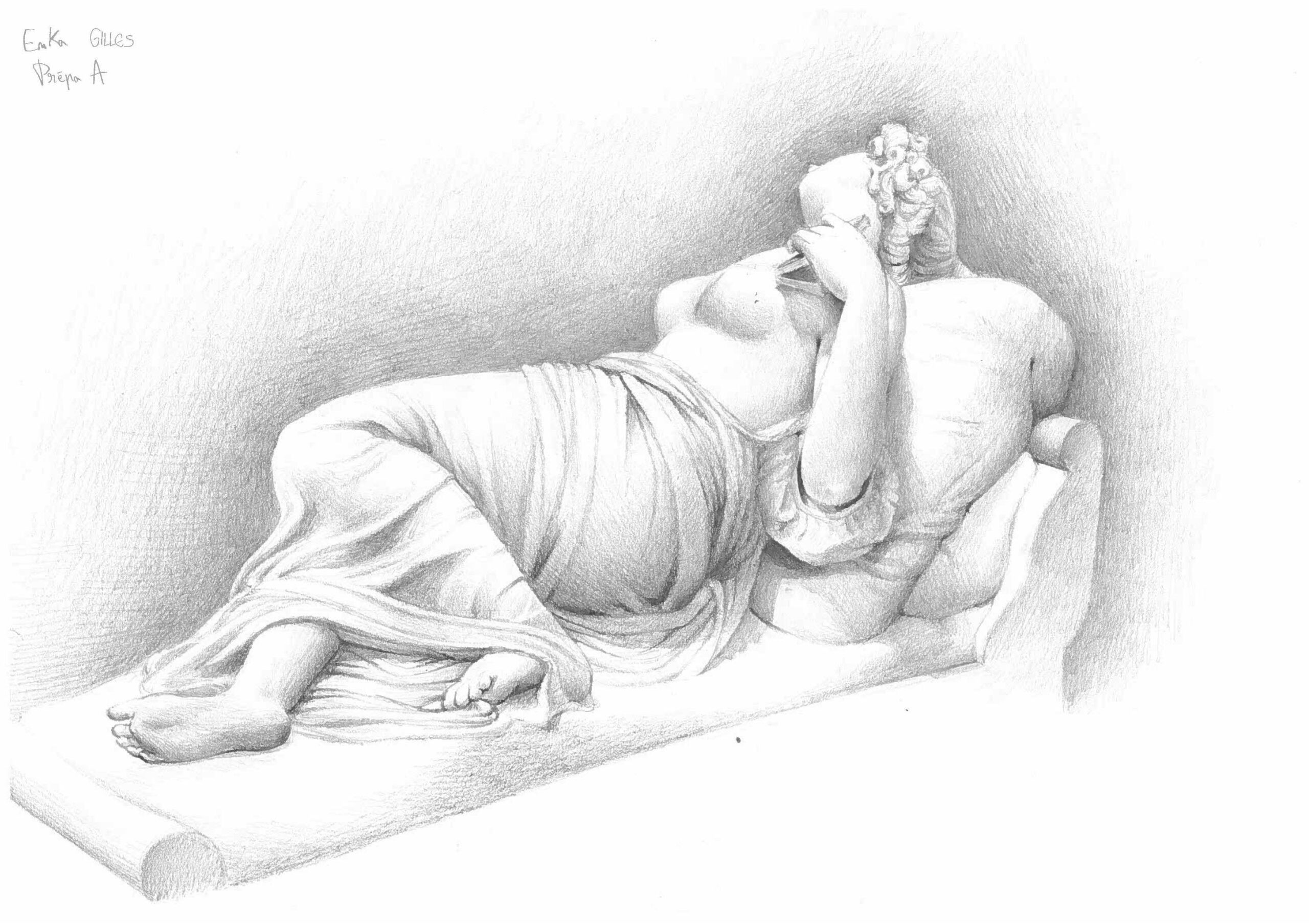 Dessin d'après statue — Enka Gilles
