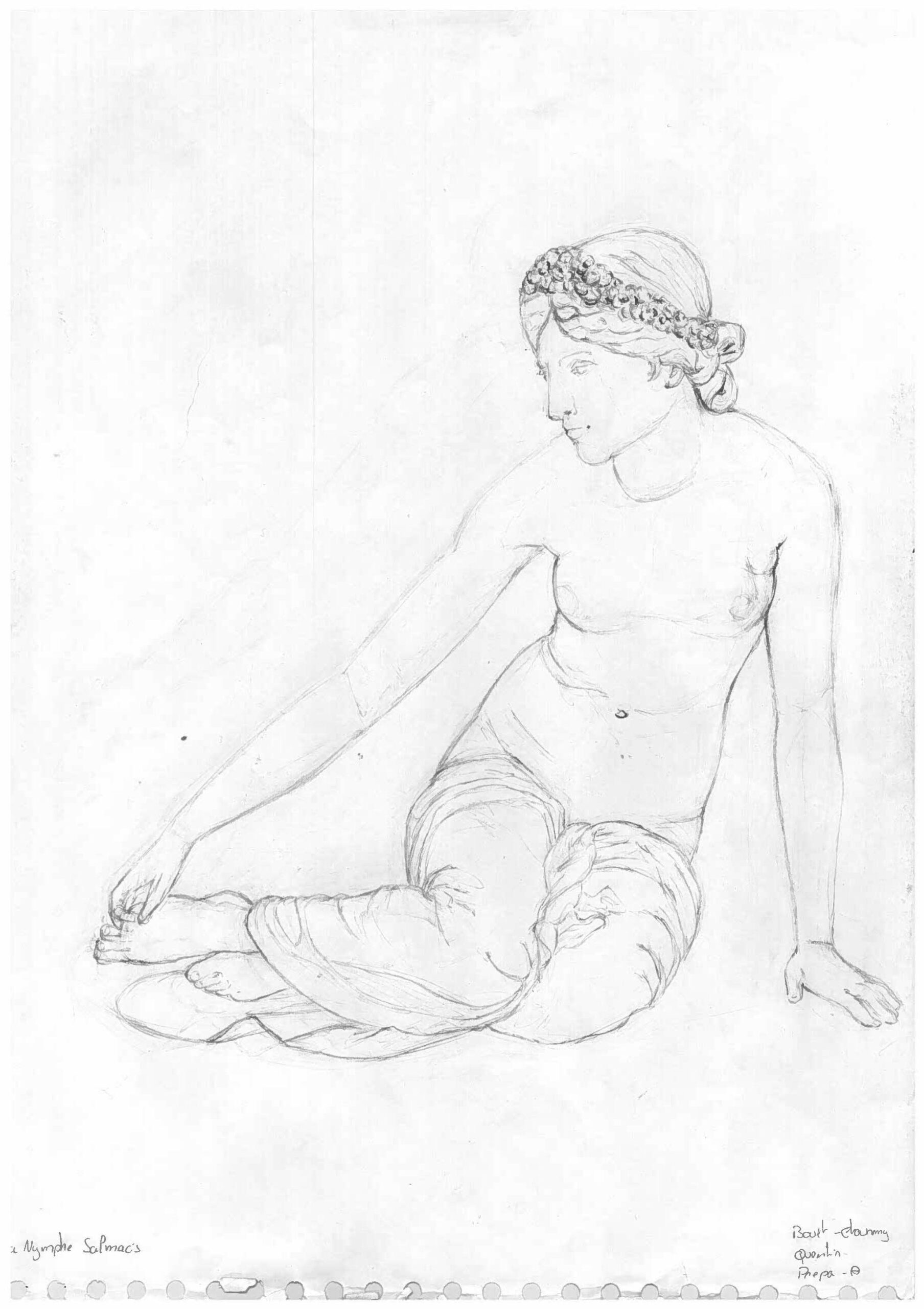 Dessin d'après statue — Enka Gilles