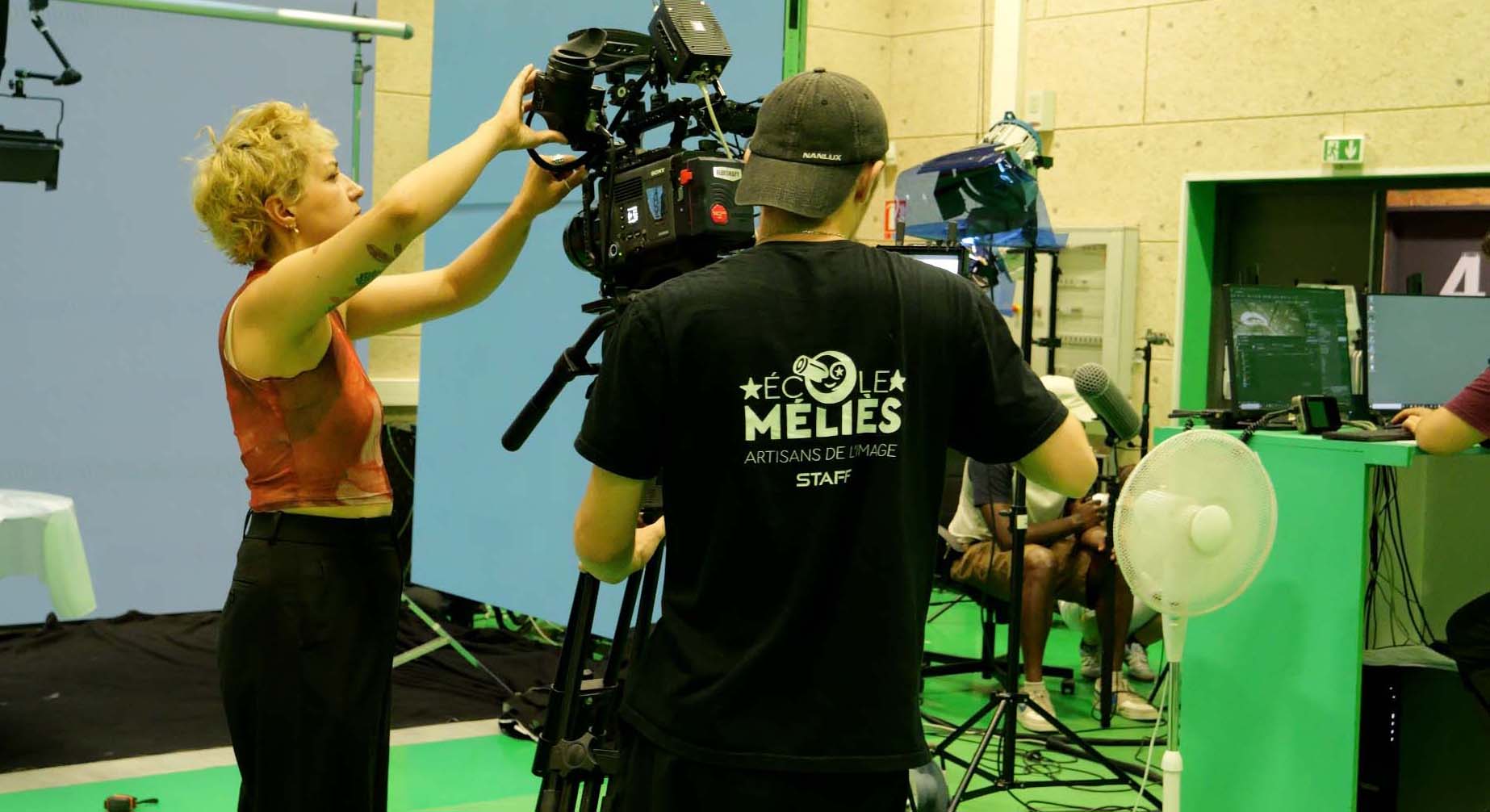 Tournage — formation Vidéaste Polyvalent, École Méliès